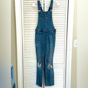 Old Navy Distressed Denim Overalls - 6